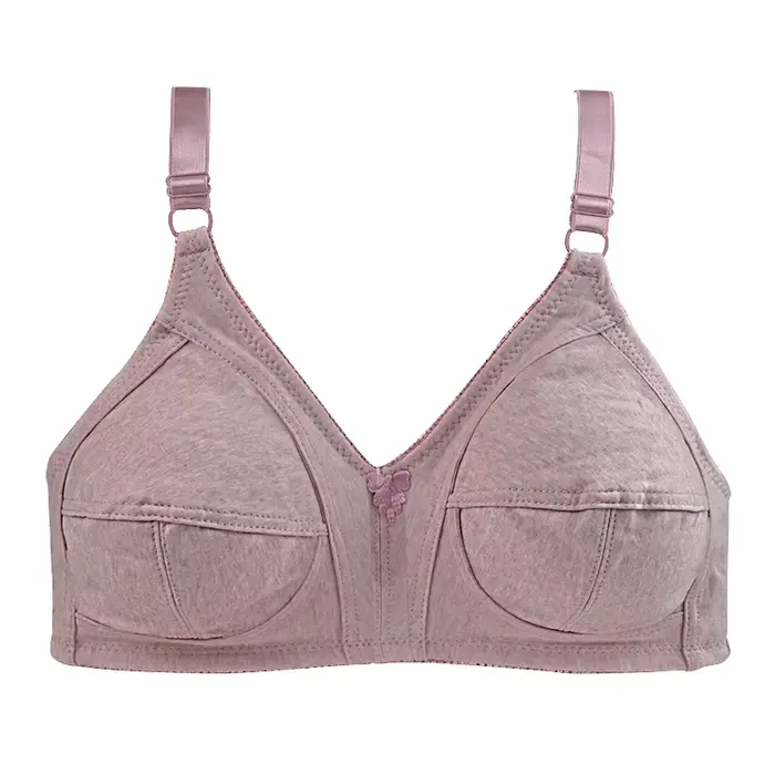 Soutien-gorge fin pour femmes, sans fil, en coton, confortable, grande taille 48C 46CD