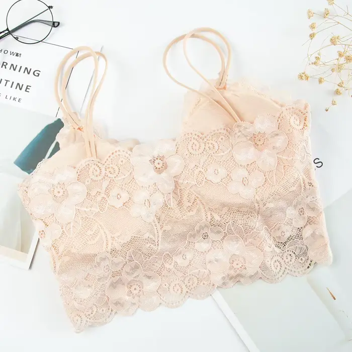 Módne ženy Bralette podprsenka žena topy Špeciálna ponuka Žena čipka popruh zabalené hrudník malé Top nové spodná bielizeň podprsenky