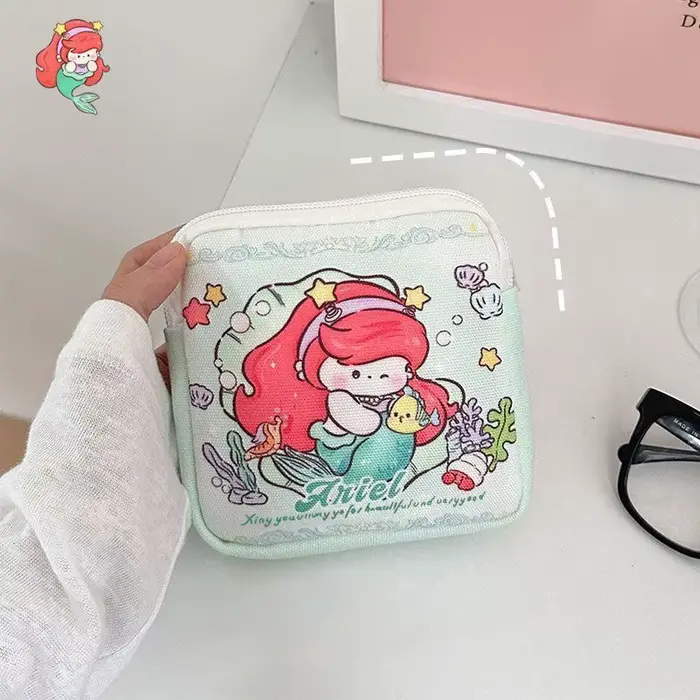 Sac à tampons et serviettes hygiéniques en polyester avec motif de dessin animé pour femmes et étudiantes occasions quotidiennes et spéciales