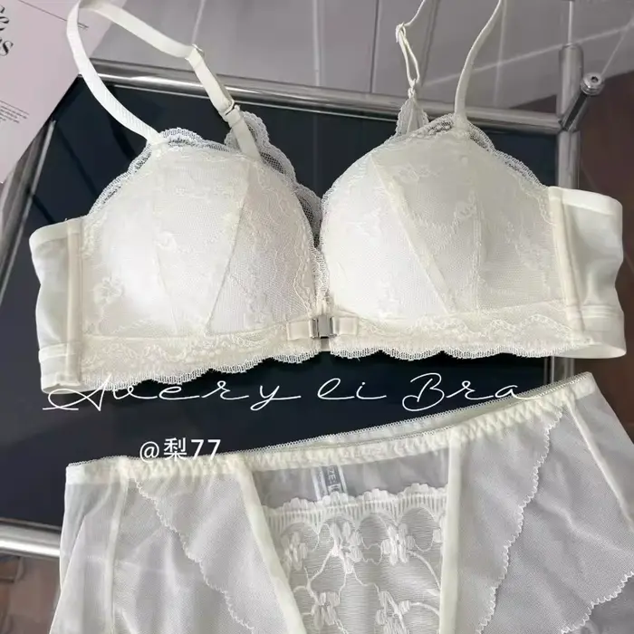 Push-up čelenka podprsenka pre ženy, predné uzavretie, pre malé prsia, v sexy francúzskej čipky, chrbát, anti-povislé, s bočným rovnanie, štýlové tričko