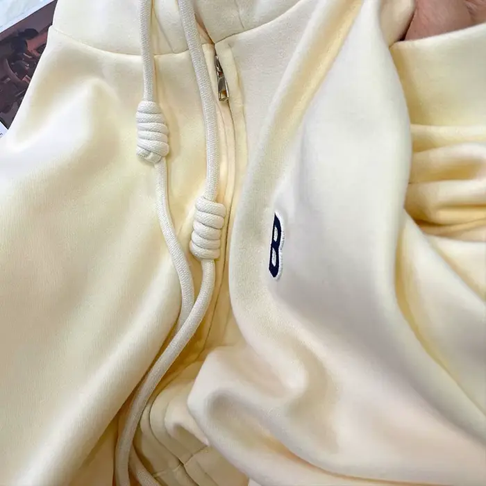 Sweat à Capuche Bordeaux pour Femme, Mode Vintage, Style Coréen, Fermeture Éclair, Assressenti, Brod
