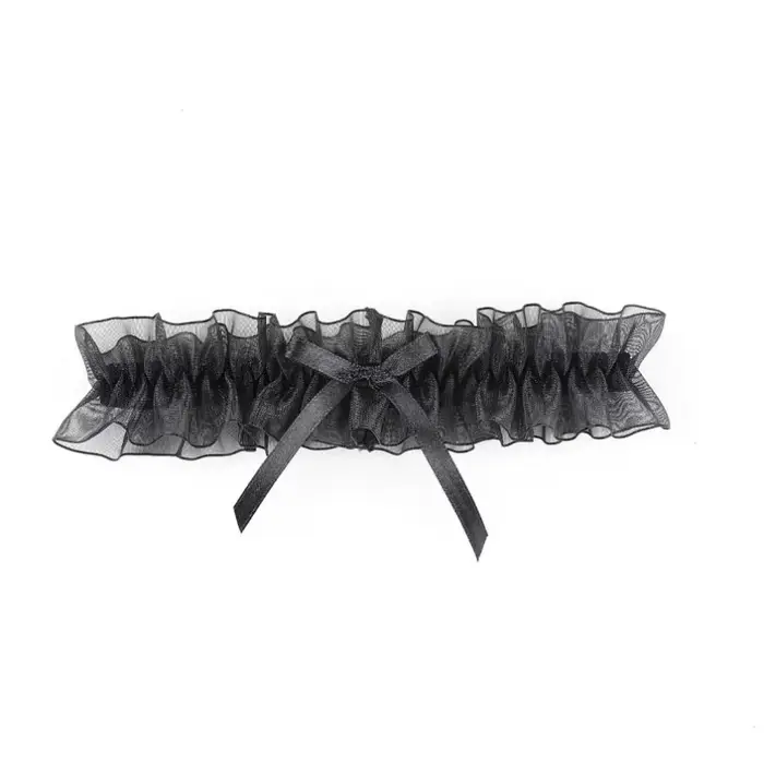 Porte-jarretelles en dentelle avec nœud papillon pour femme, lingerie sexy, boucle de jambe, jarrete