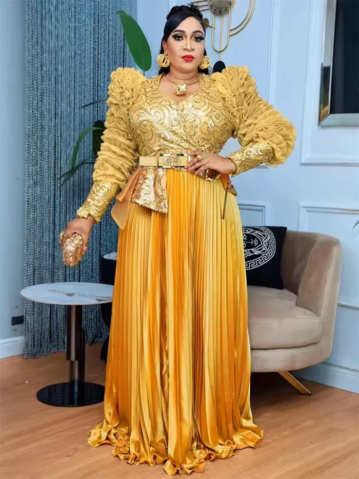 Robes de Soirée de Luxe 2026 – Élégantes Robes Longues à Paillettes pour Femmes, Tenues Africaines, 
