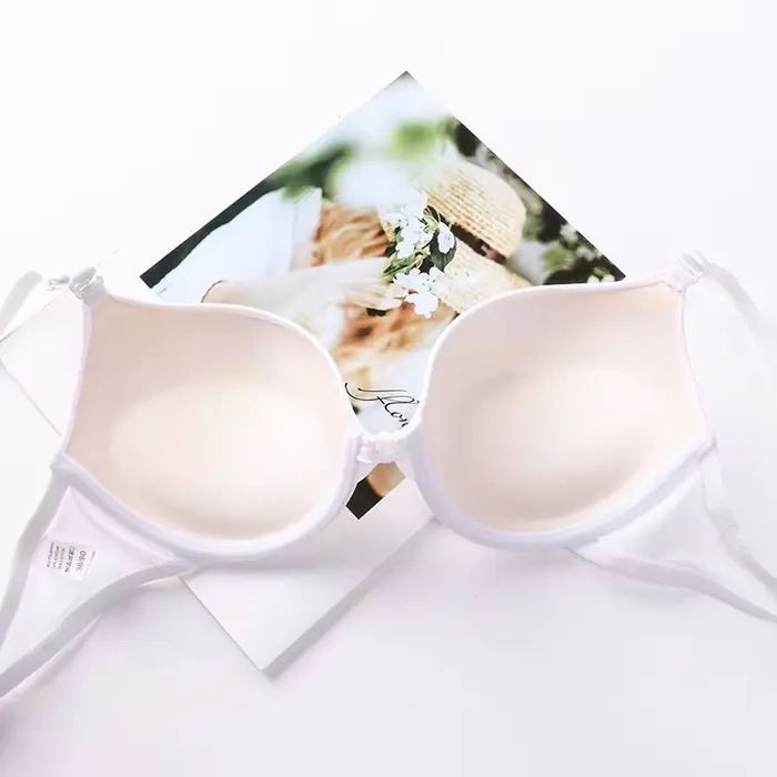 2025 nový módny jednofarebný push-up podprsenka A-B košíček predný gombík ženy Sexy Jednoduchá Lingerie spodná bielizeň
