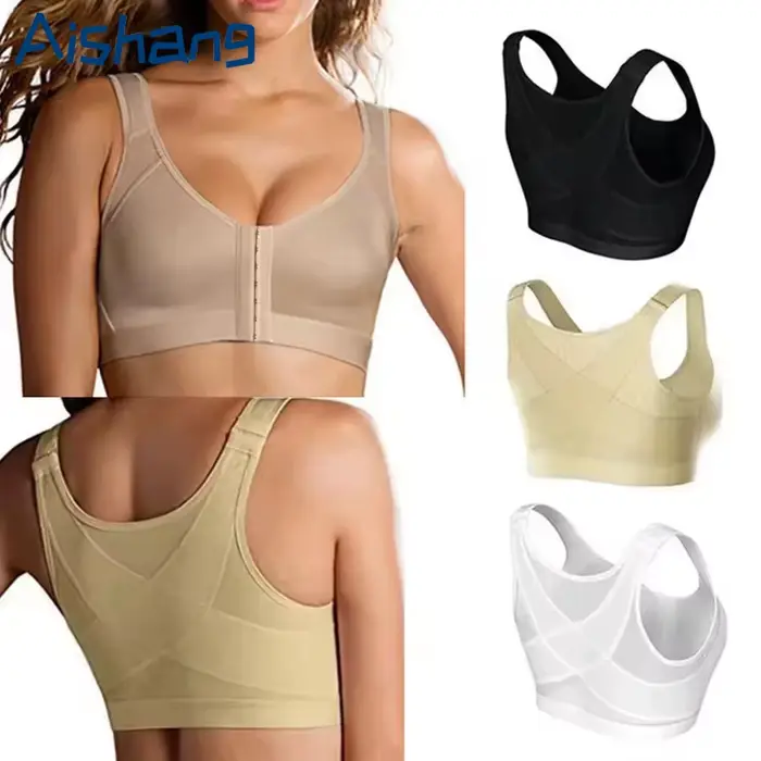 S-5XL predné uzavretie pozície korektor podprsenka pre ženy, Push-up, kríž späť, nárazuvzdorný, športové podpora, fitness