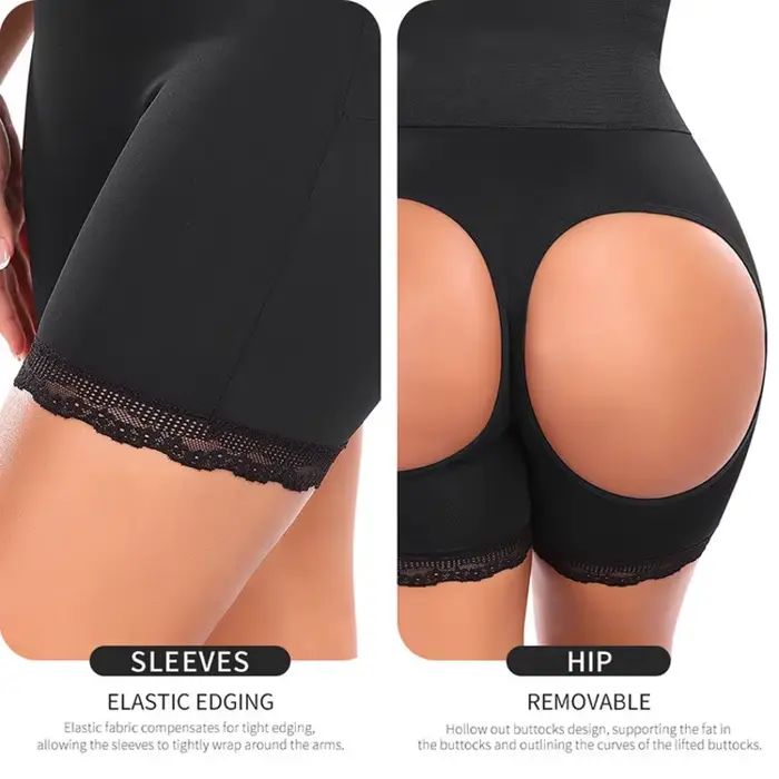 Nohavičky tressées mouniyadi avec volants pour femmes, sous-vêtement de contrôle, silhouette élégante pour toutes les occasions