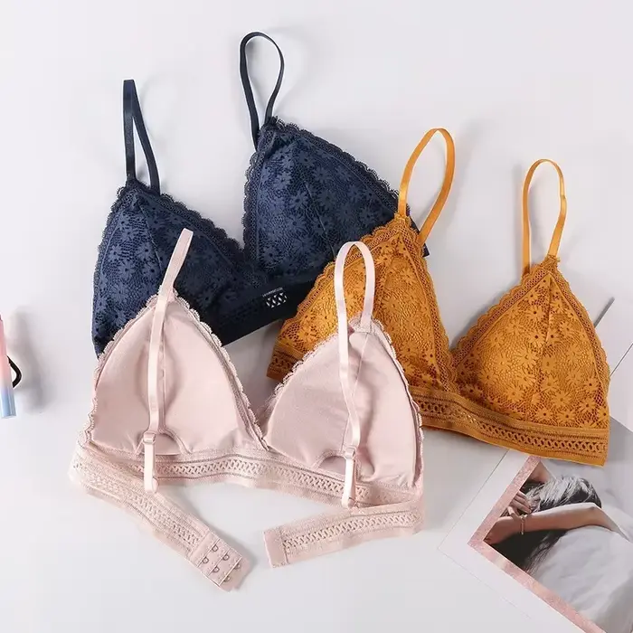 Sexy kvetinová čipka podprsenka pre ženy štýl každodenné push up spodná bielizeň jemný bezšnúrový nový model špeciálne príležitosti
