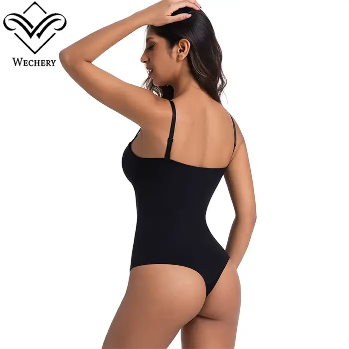 Wechery Body sculptant pour femme avec effet amincissant et réducteur de ventre, lingerie gainante push-up style string tout-en-un