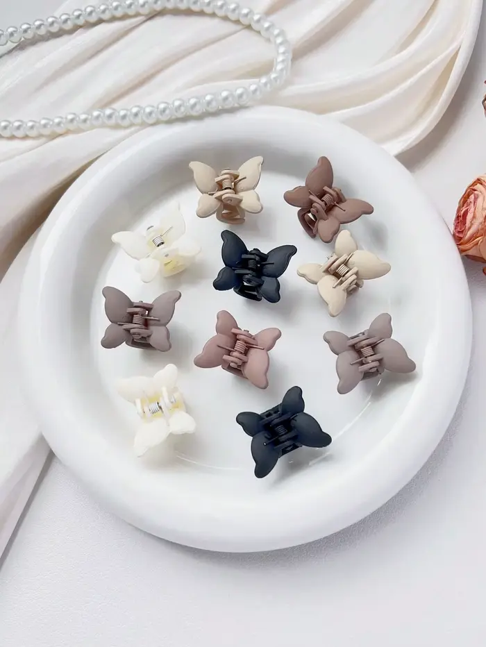 Ensemble de Mini pinces à cheveux papillon pour femmes et filles, 10 pièces, forte adhérence pour ch