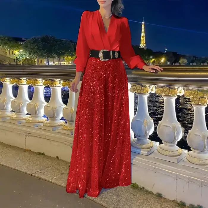 Dámske večerné body, dlhé rukávy