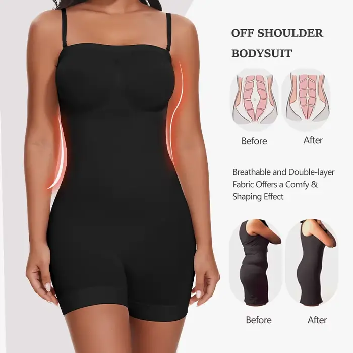 Body sans bretelles, épaules dénudées, Bustier, haut tubulaire, short pour femmes, vêtements modelants, contrôle du ventre, modelant le corps, entraîneur de taille, sous-vêtements slim
