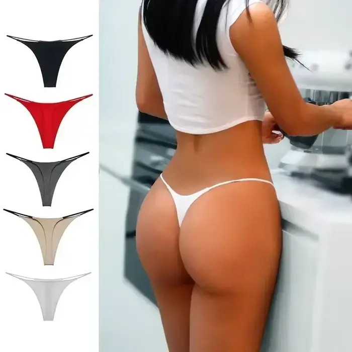 Sexy spodná bielizeň G tangá Nízky pás tangá Nohavičky Žena Sexy Spodná bielizeň Ženy Bezšvíkové Nízke Tongs Ženy Sexy Beach Style