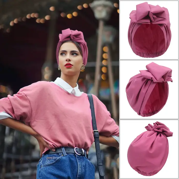 Elegantný retro africký turban pre moslimské ženy