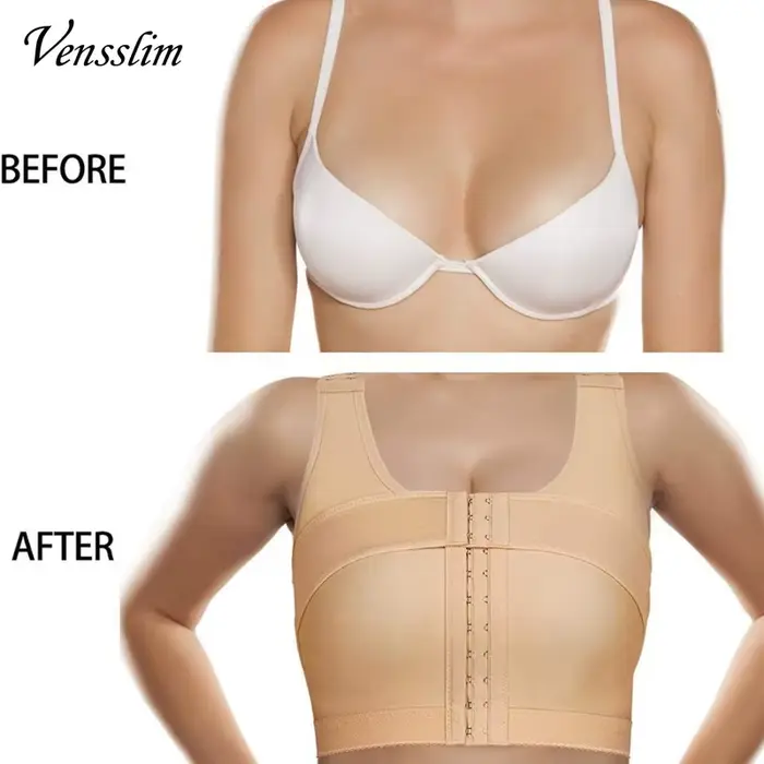 Dámske korzet telo Shaper post-chirurgie nastaviteľná podprsenka push up kompresie späť podporu postoj korektor Shapewear