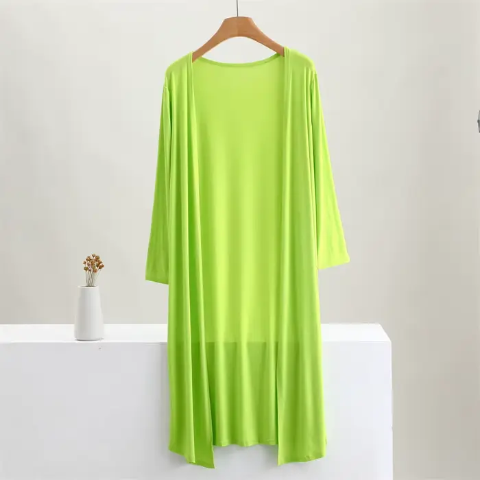 Été automne 12 couleurs femmes Modal Long Cardigan femme coton pull Cardigans à manches longues femm