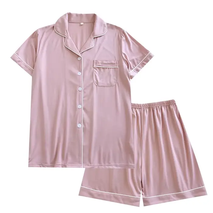 Letné nový pár nastaviť veľký elastický nábytok štíhly modálne bavlnené jednofarebné nastaviť jednoduché ležérne Sleepwear