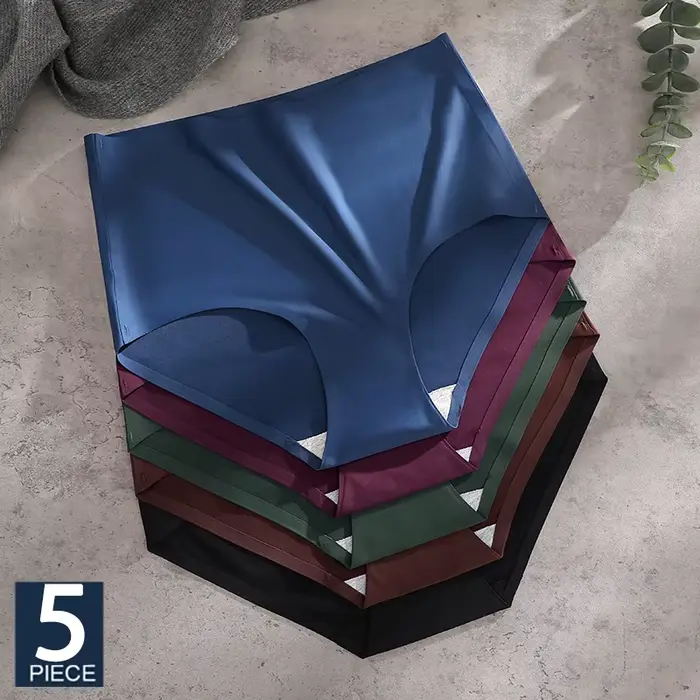 FINETOO 5 ks nohavičky pre ženy bezšvíkové spodné prádlo neviditeľné slipy s vysokým pásom plné pokrytie priedušné odvod vlhkosti spodná bielizeň