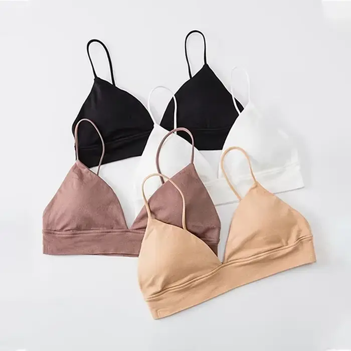 Soutien-gorge Triangle français pour femmes, haut tubulaire, Sexy, sans couture, Camisole, sans fil, dos nu, Lingerie, Bralette, été