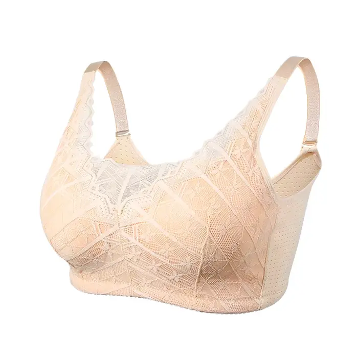 Soutien-gorge de mastectomie LERVANLA 2566 en polyester et élasthanne avec broderie solide pour femmes grandes tailles occasions quotidiennes et spéciales