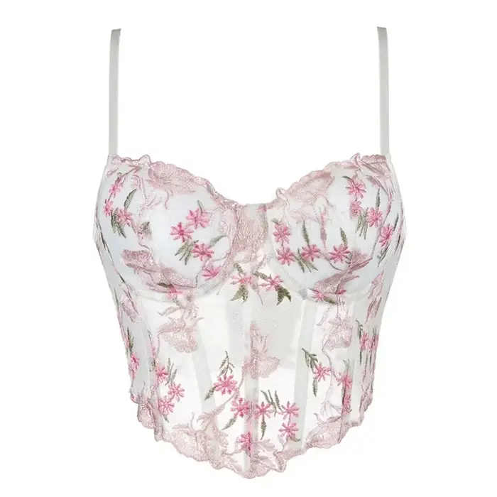 Corsets à motifs brodés pour femmes, haut court, amincissant, modelant le corps, Lingerie, grande ta