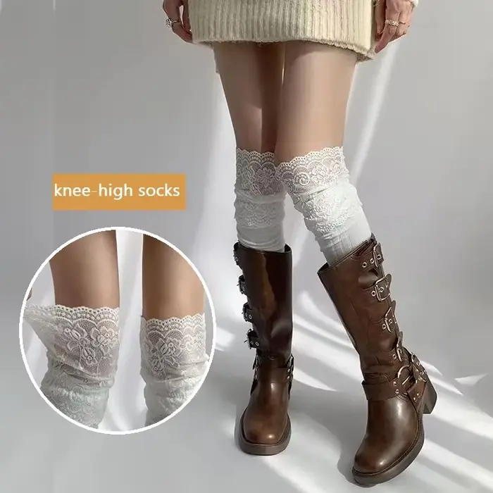 Kórejské Sexy čipky nízke topy ženy dievčatá stehno vysoko na koleno nízke Lolita dámy dievčatá topánky ponožky rsi