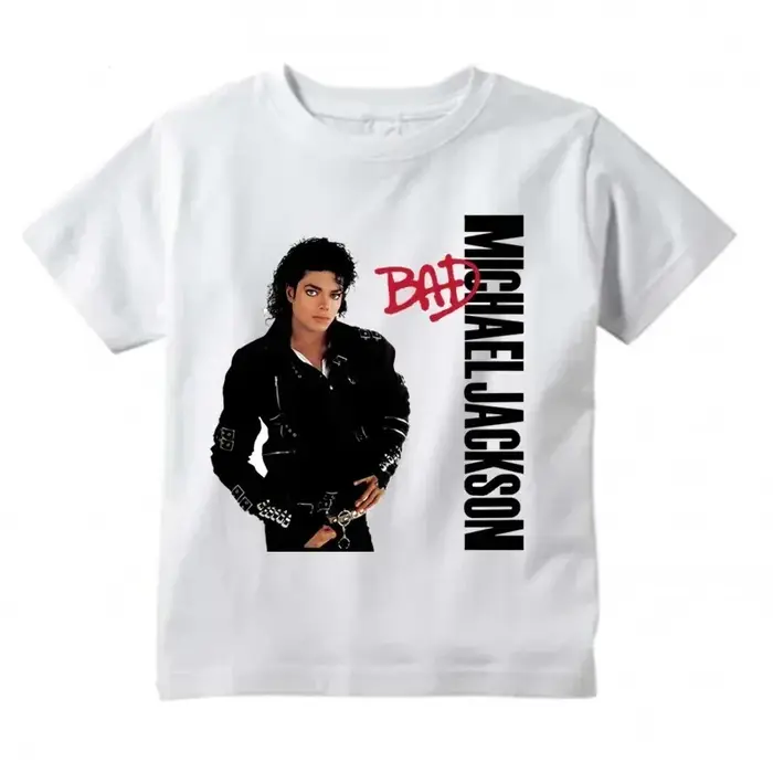 Michael Jackson graphique imprimé t-shirt Harajuku Rock mode décontracté à manches courtes col rond 