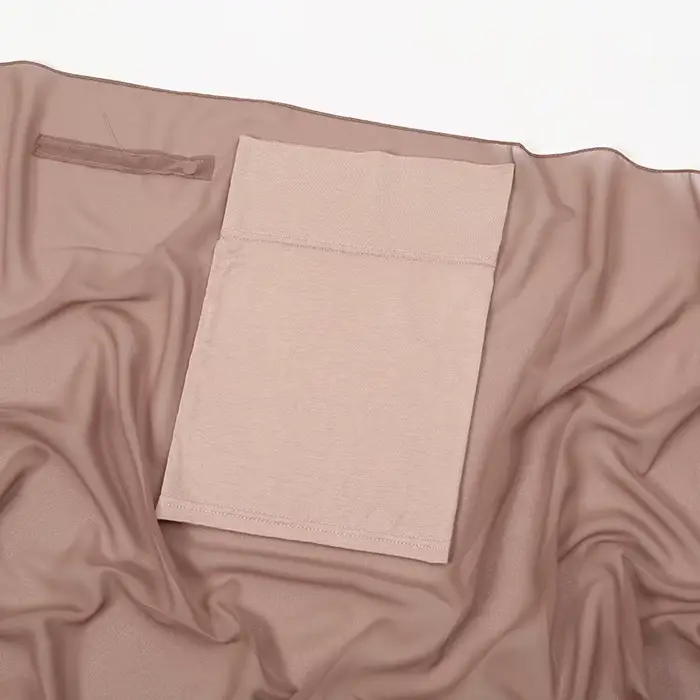 Instantný hodvábny mušelínový hidžáb s magnetickou sponou