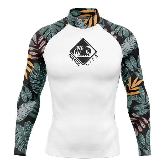 Pánsky rash guard na surfovanie s dlhými rukávmi Lycra Surf Traje De Baño Manga Larga plavky Upf 50 + Performance