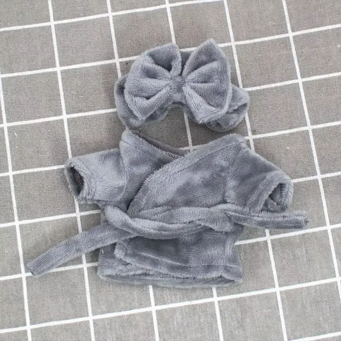 Maslo zamatové pyžamo, oblečenie na spanie, roztomilé doplnky, čierna, ružová, šedá, biela, 15cm, 20cm, 1, 12BJD