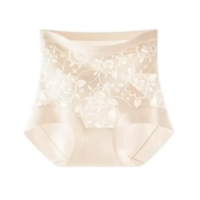 Culotte gainante post-partum Jacquard à motif floral, taille haute, sans couture, amincissante, contrôle du ventre