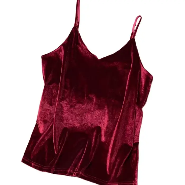 Camisole en velours polyester et élasthanne pour femmes style lolita printemps été occasions spéciales