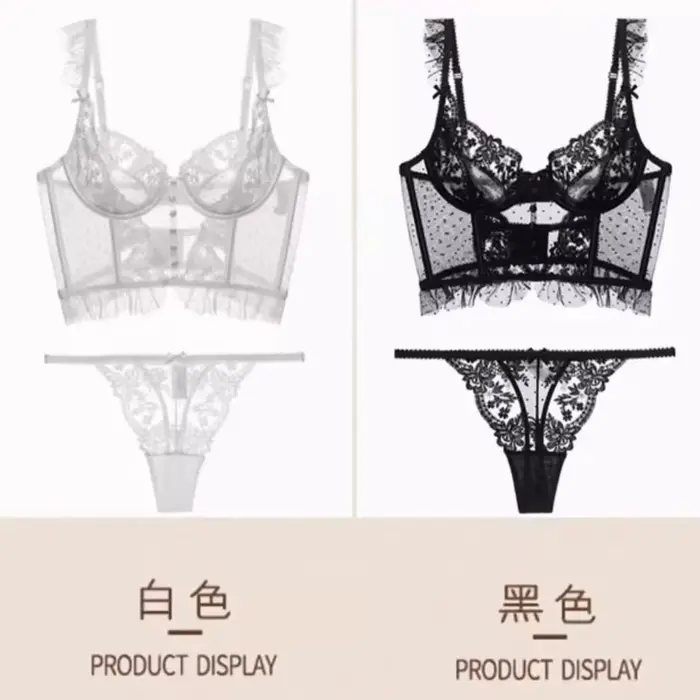 Korzet čipky francúzskej Pure Desire Ultra prelamované bez armatúr Komfort priedušné ľahko závit veľkosť S-XL Moyisu AB