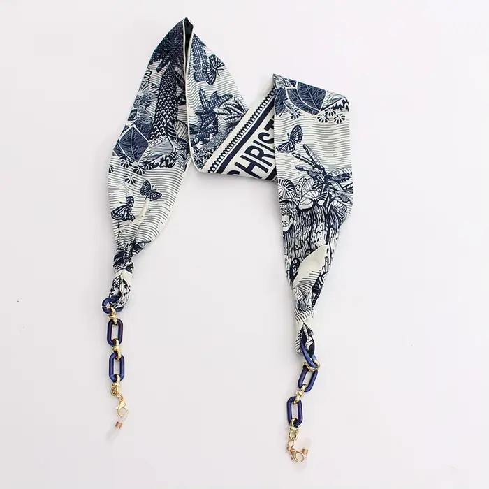Chaînes de lunettes en ruban de soie, mode Boho, lunettes de soleil en acrylique, porte-cordon, sang