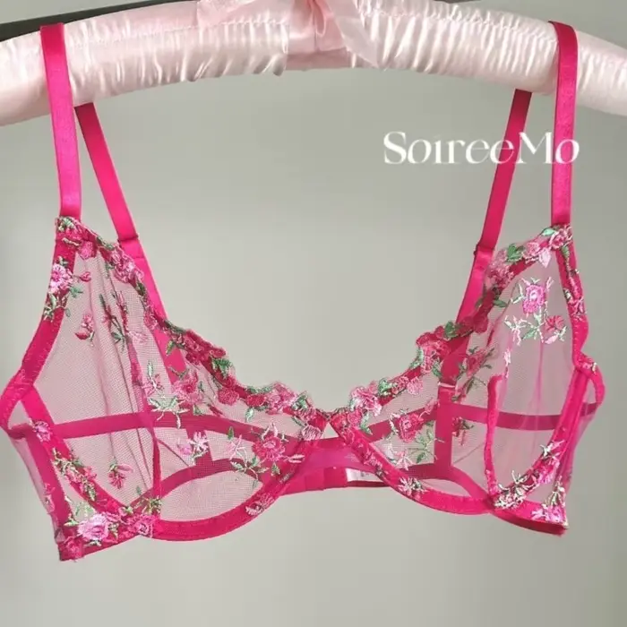 Ensemble de soutien-gorge en dentelle française élégante broderie florale lingerie de luxe pour femmes grandes tailles occassions spéciales