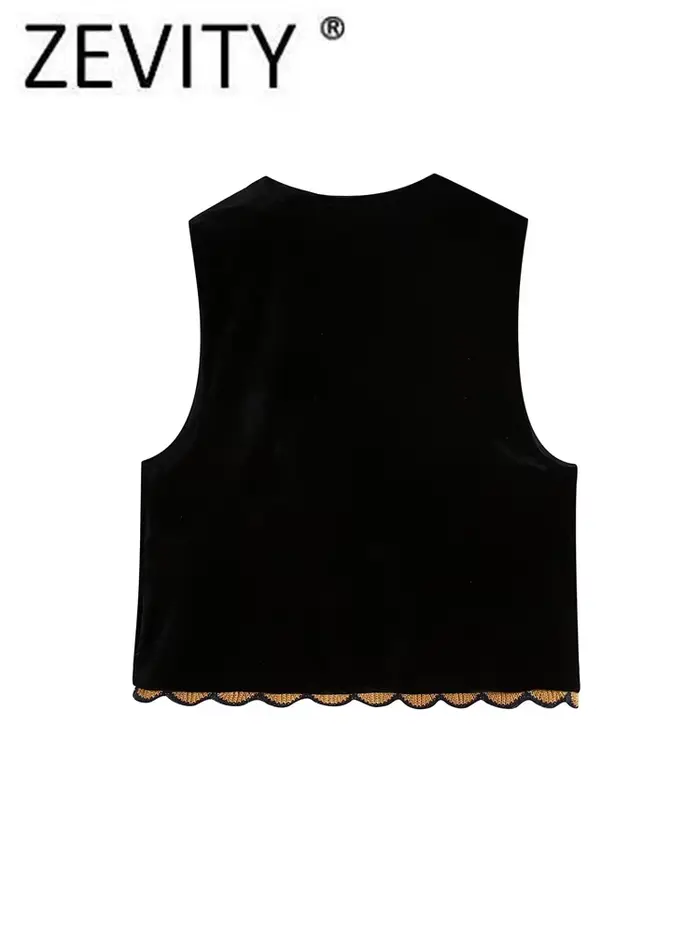 Zevity ženy Vintage flitre kvetinová výšivka vesta dámske retro štýl národný patchwork ležérny zamat CT154