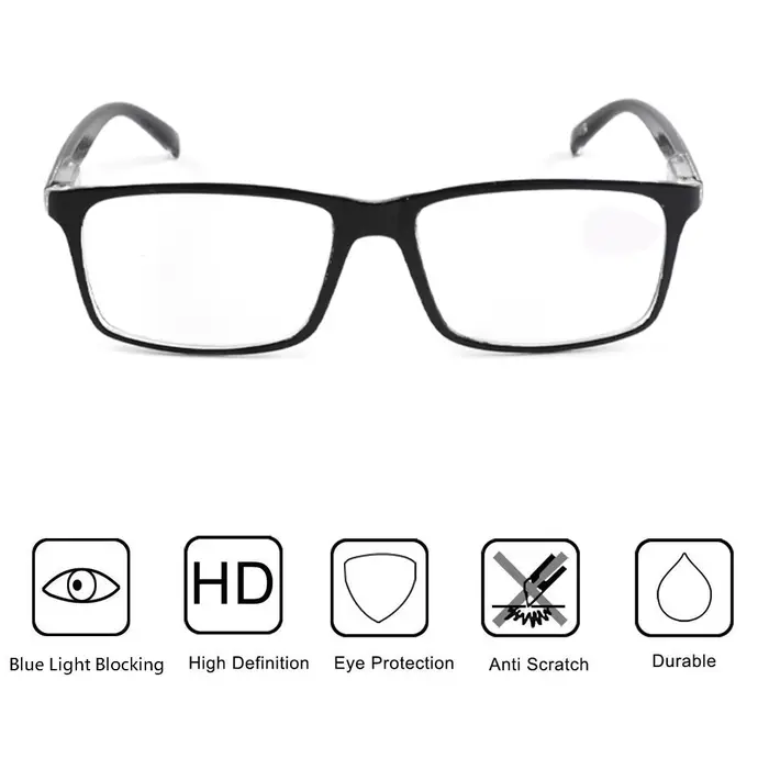Lunettes de lecture pour hommes et femmes, lunettes de sport Anti-lumière bleue, noires et rouges, p