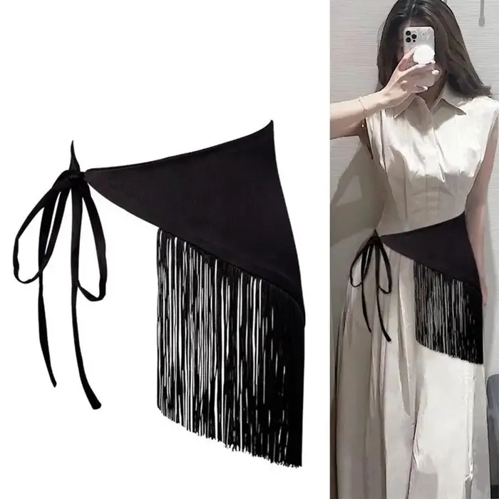 Ceinture de taille large, Corset, chemise, robe, manteau, accessoires de décoration, pompon rétro, t