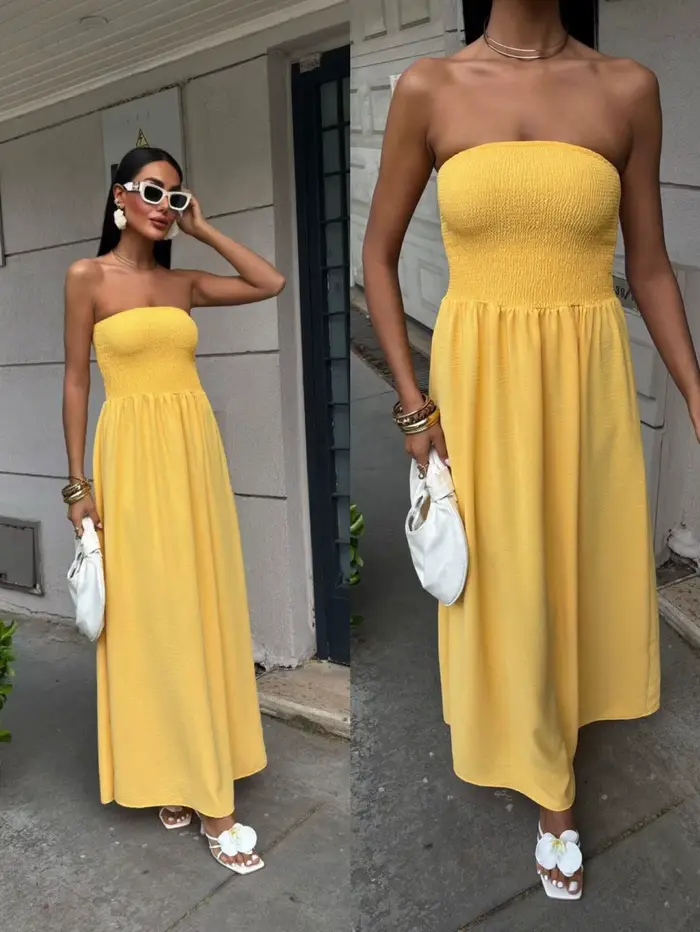 Robe Nová élégante sans manches pour femmes junior polyester ample longueur cheville occasions printemps automne