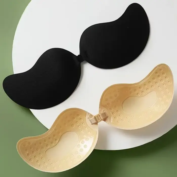 Bez ramienok silikónová neviditeľná podprsenka pre ženy, sexy štýl, push-up, veľkosť A / B / C / D, špeciálne príležitosti