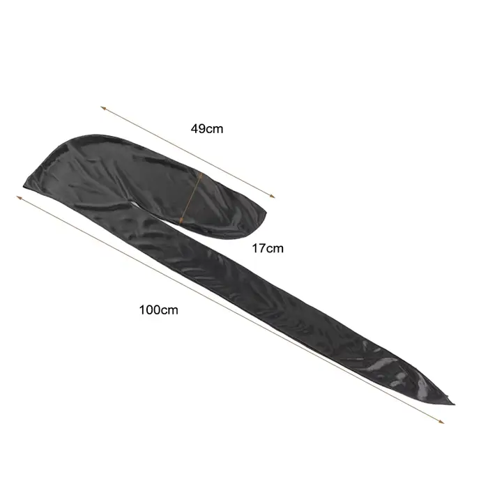 Unisex hodvábny dlhý Durag s dlhým chvostom
