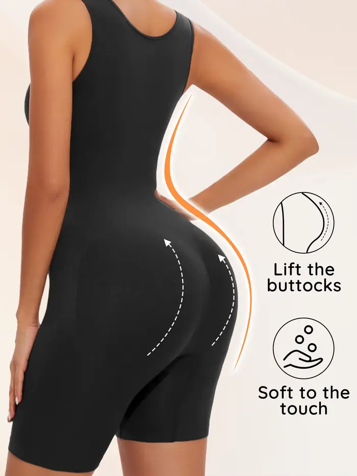 1 kus body vyrezávanie bezšvové opláštenie, veľmi elastické, ploché brucho efekt, sexy bez rukávov spodná bielizeň, tesný, čierna