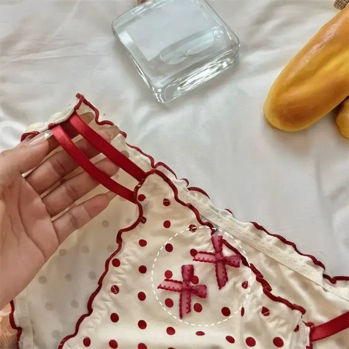 modálne polka dot nohavičky s roztomilým lukom a elastickými popruhmi – mäkké a pohodlné pre ženy a dievčatá