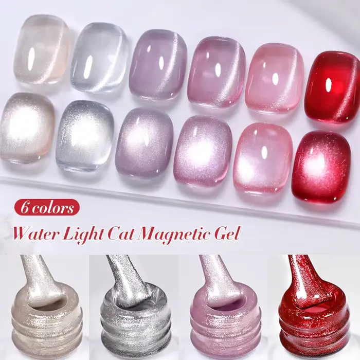 BORN PRETTY 10ml strieborný vodný svetelný mačací gél Magnetický lak na nechty Príslušenstvo Polotrvalý gélový lak na