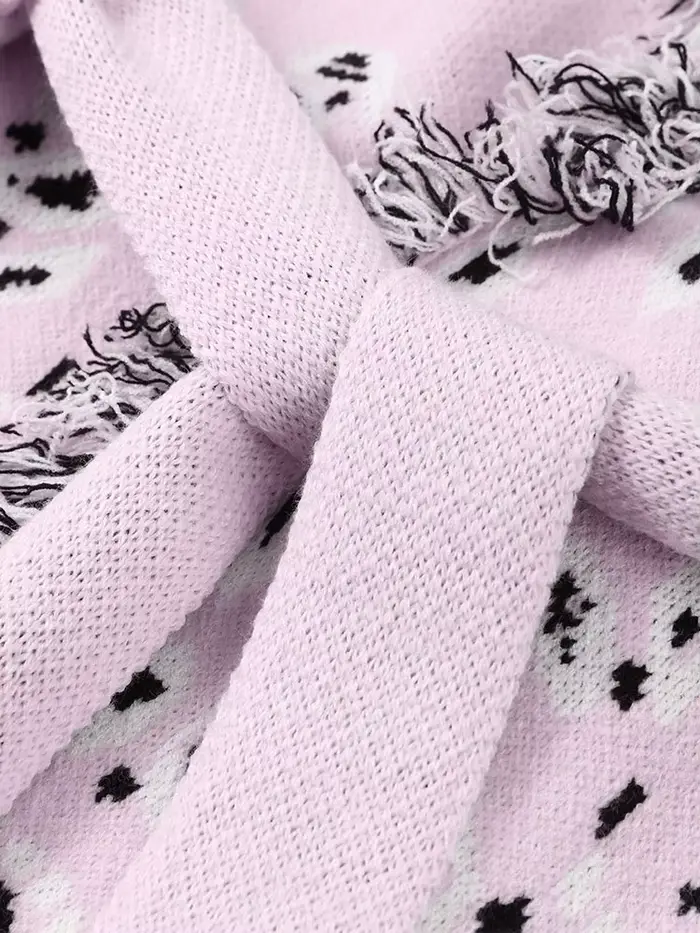 Cardigans tricotés en Jacquard pour femmes, ample, Patchwork, col en v, manches longues, épais et ch