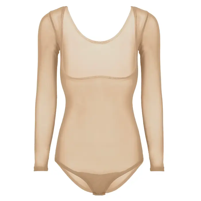 TiaoBug femmes pratique danse du ventre bas body maille pure sous le buste justaucorps avec string d