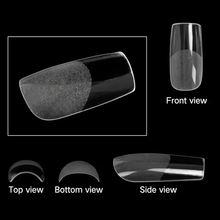 Embouts d'ongles carrés, 120 pièces, couverture complète artificielle, pointes de Gel souples et cla
