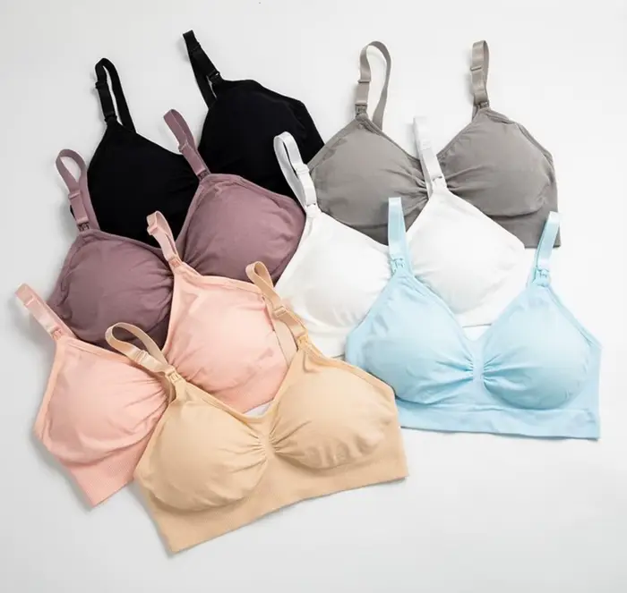 Soutien-gorge d'allaitement en coton sans couture, soutiens-gorge d'allaitement, soutien-gorge push-
