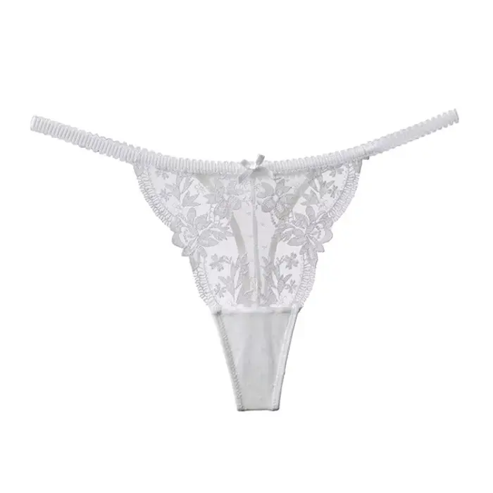 Tanga Francúzska čipka Vianoce Pure Desire priehľadný Vysoký slot bez odstránenia erotických nohavíc T Comfort S-XL MOYISU AB