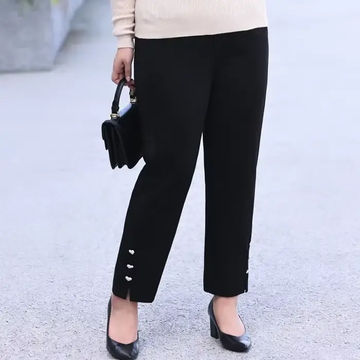 Pantalon formel de bureau grande taille pour femmes, 7XL, 6XL, 5XL, 4XL, blanc, droit, taille haute,