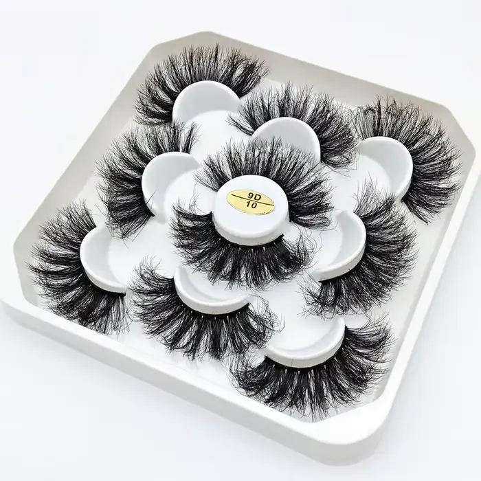 Nouveau 5 paires 15-25mm 3D cils de vison en gros faux cils naturels, Extension de cils en gros en v